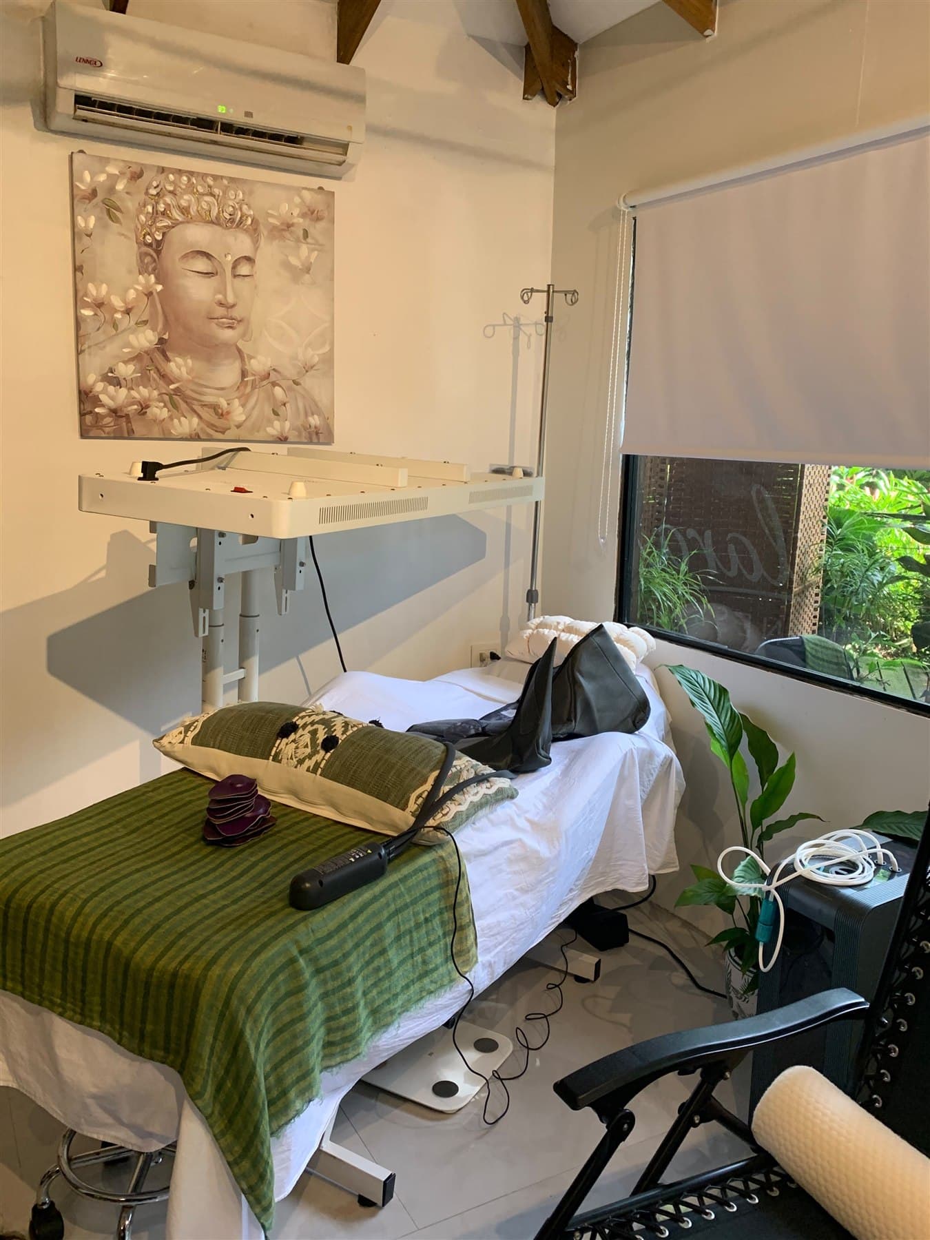 A prepared therapy room inside Vitalara Wellness
