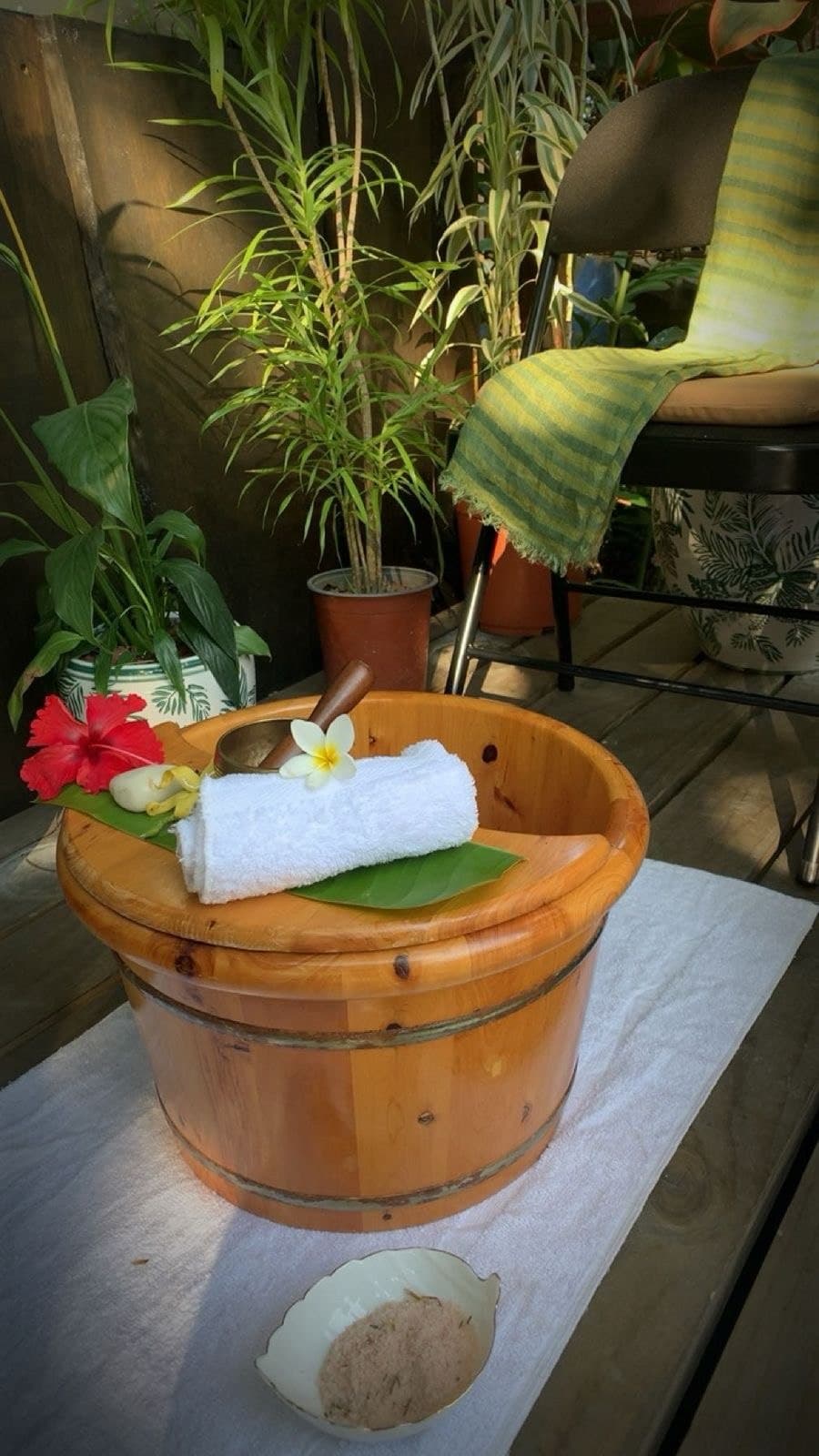 Mineral Foot Soak session at Vitalara Wellness